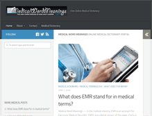 Tablet Screenshot of medicalwordmeanings.com